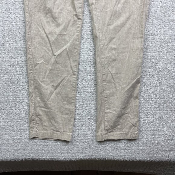 Jack & Jones Pants Mens 34 / 32 Sand Beige Linen Blend Slim Fit Marco Straight - Picture 3 of 13